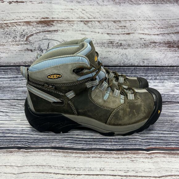 Keen Utility Detroit Soft Toe Mid Gray Leather Work Boots Women’s Size 9 - Picture 1 of 8